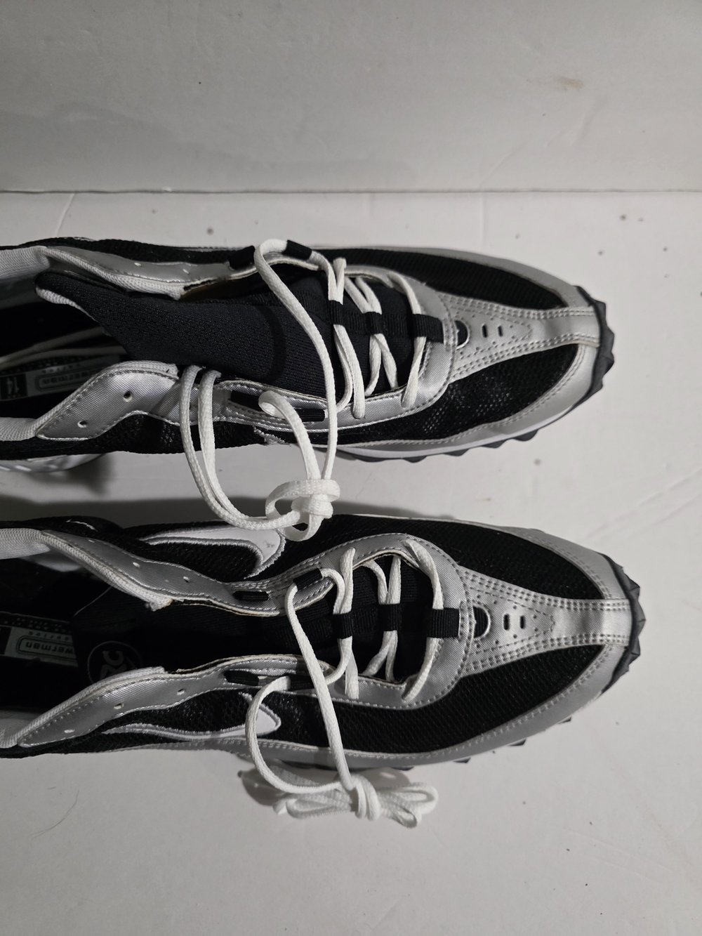 Nike White and Black Mesh Sneaker Bowerman Size 14 Vintage Running Sneaker - Picture 5 of 12